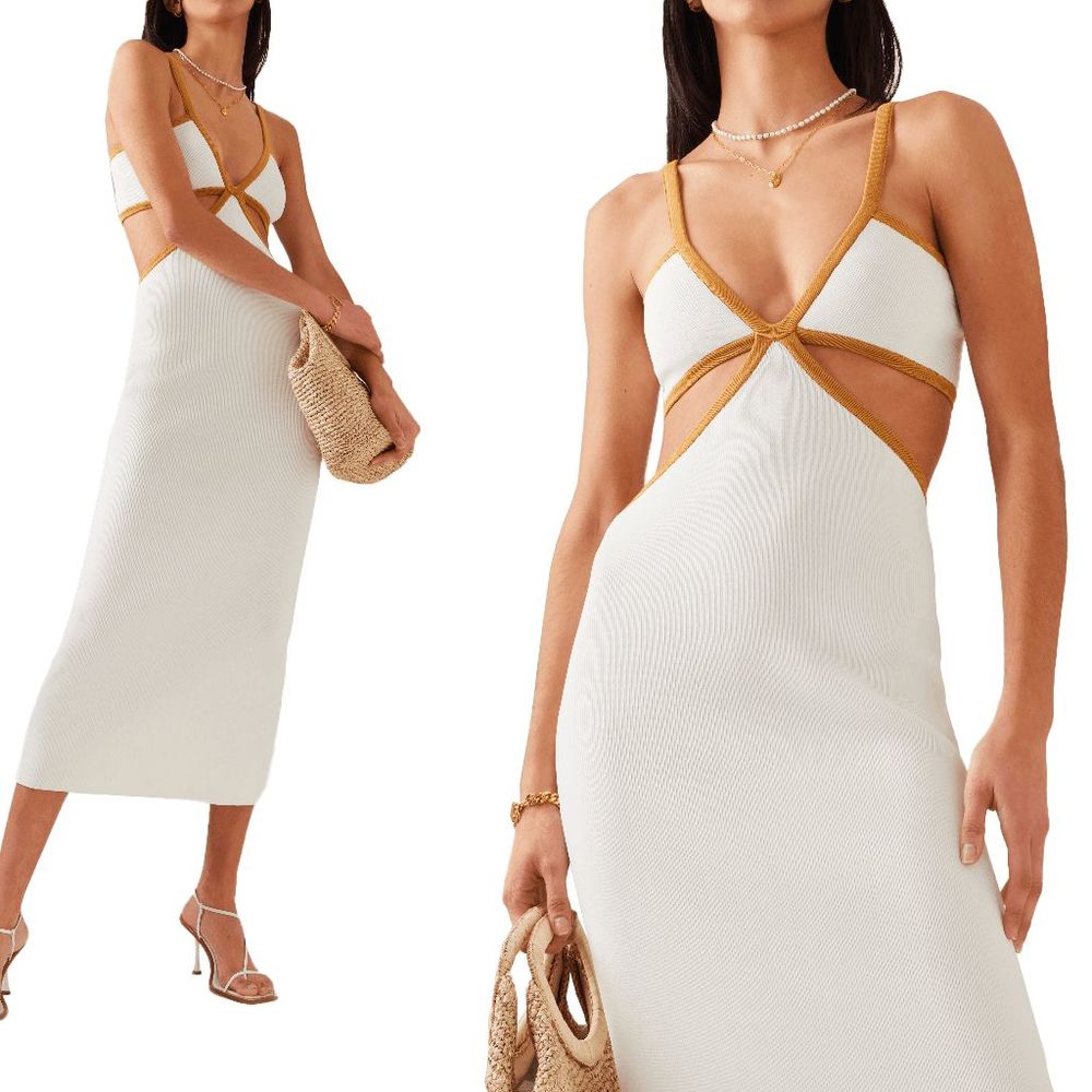 Anthropologie Significant Other Adi Cutout Knit Midi Dress | 6